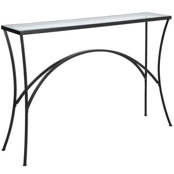 Tavolo consolle Alayna, Colore Nero