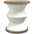 Tavolino laterale Spool bianco opaco