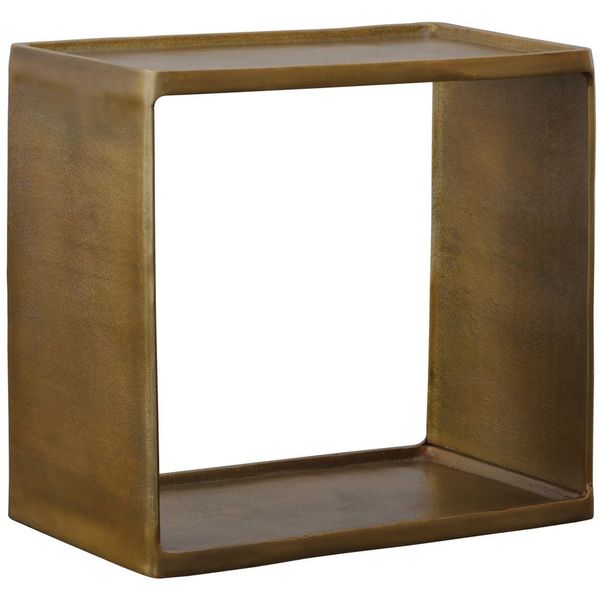 Tavolino laterale Derwent in ottone antico
